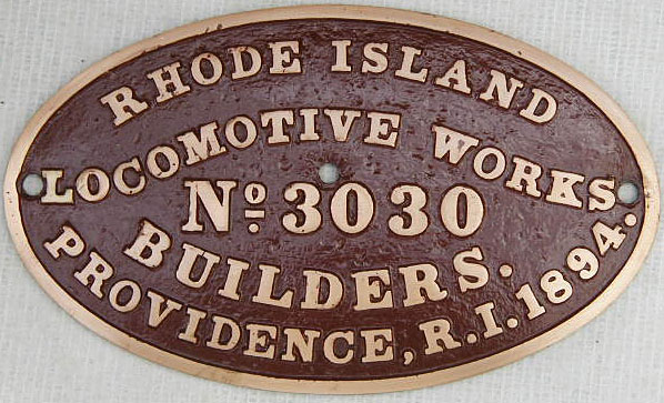locomotive builders plate