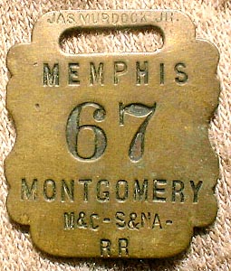 🔥VTG BRASS LOUISVILLE & NASHVILLE RR EXCESS EX1490 LOCAL BAGGAGE LUGGAGE  TAG🔥