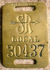 🔥VTG BRASS LOUISVILLE & NASHVILLE RR EXCESS EX1490 LOCAL BAGGAGE LUGGAGE  TAG🔥